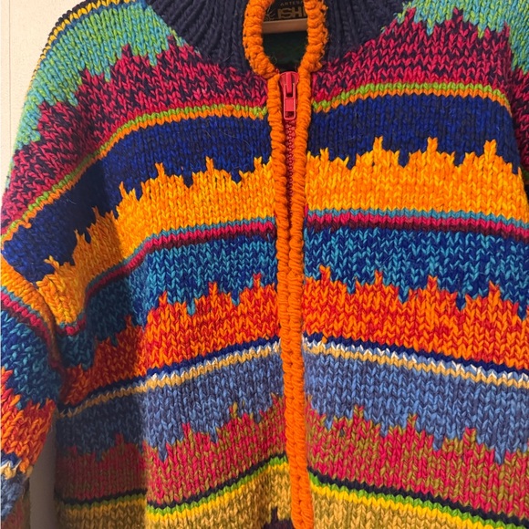 Colorful Zip-Up Sweater - Picture 2 of 4